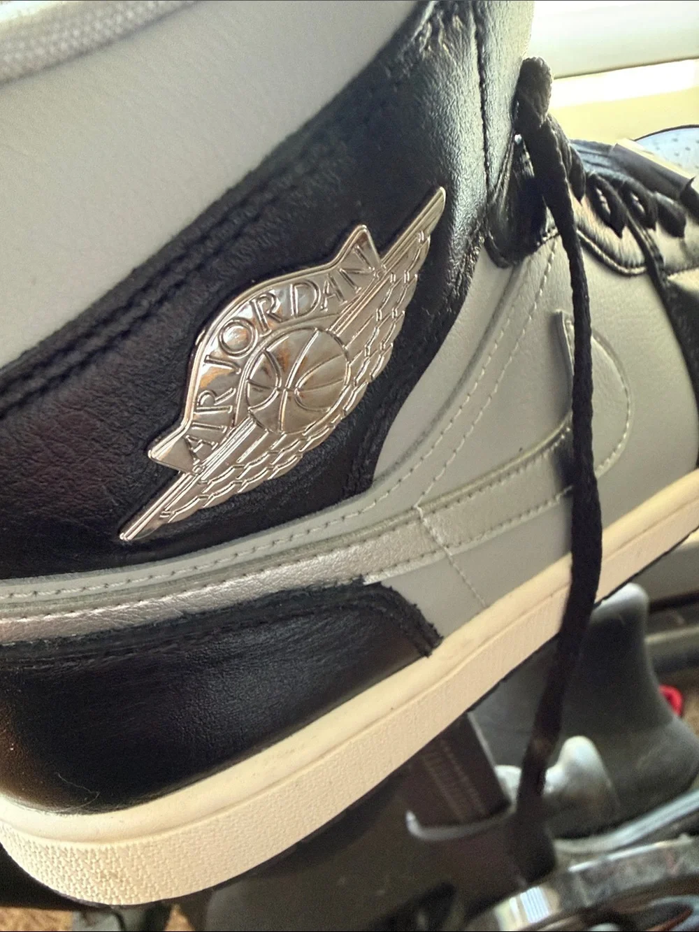 Jordan High-Top Sneakers in Black and Gray